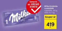 Tesco Milka kistáblás csokoládé ajánlat
