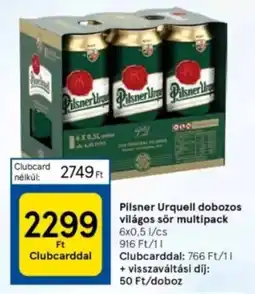 Tesco Pilsner Urquell ajánlat
