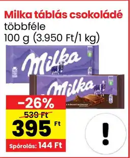 Spar Milka táblás csokoládé ajánlat