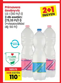 Spar Primavera ásványvíz ajánlat