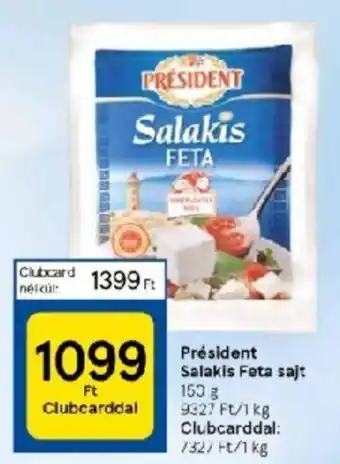 Tesco Président Salakis Feta sajt ajánlat