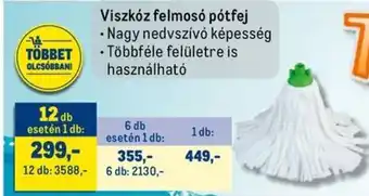 Metro Viszkóz felmosó pótfej ajánlat