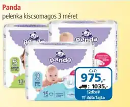 Panda pelenka kiscsomagos 3 méret