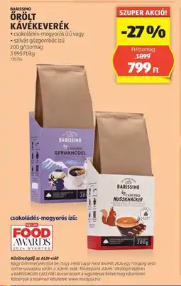 ALDI Barissimo örölt kávékeverék ajánlat