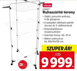Lidl Vileda Ruhaszárító torony ajánlat