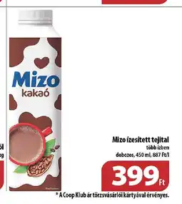 Coop Mizo ízesített tejital ajánlat