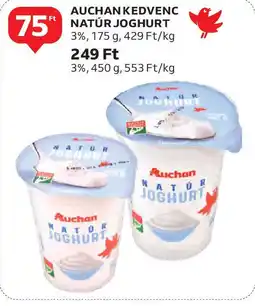 Auchan Auchan kedvenc natúr joghurt ajánlat