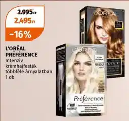 Müller L'oréal préférence Intenzív krémhajfesték ajánlat