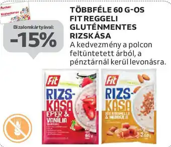 Auchan Fit reggeli gluténmentes rizskása ajánlat
