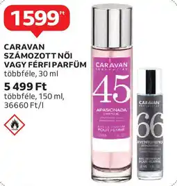 Caravan számozott női vagy férfi parfüm