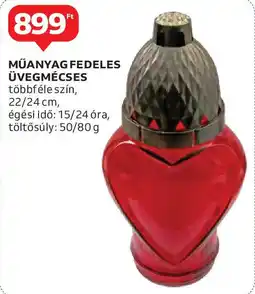 Auchan Műanyag fedeles üvegmécses ajánlat