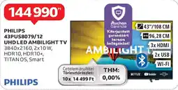 Auchan Philips 43PUS8079/12 UHD LED Ambilight TV ajánlat
