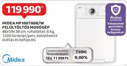 Auchan Midea MF100T60B/W Felültöltős Mosógép ajánlat