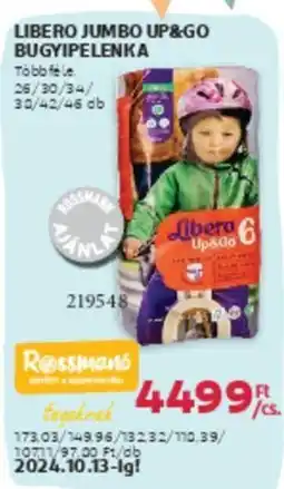 Rossmann Libero jumbo up&go bugyipelenka ajánlat
