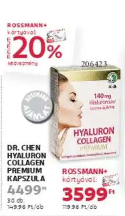 Rossmann Dr. chen hyaluron collagen premium kapszula ajánlat