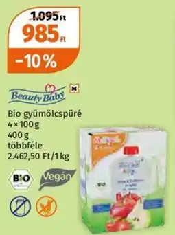 Müller Beauty baby bio gyümölcspüré ajánlat