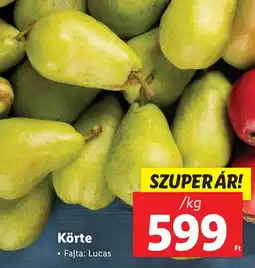 Lidl Körte ajánlat