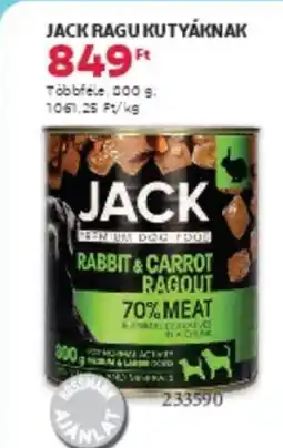Rossmann Jack ragu kutyáknak ajánlat