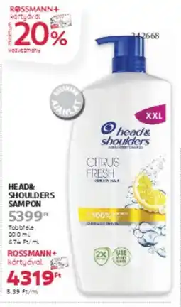 Rossmann Head& shoulders sampon ajánlat