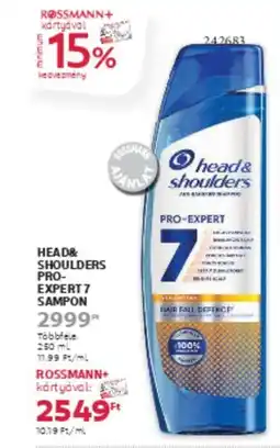Rossmann Head&shoulders pro-expert 7 sampon ajánlat
