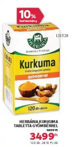 Rossmann Herbária kurkuma tabletta gyömbérrel ajánlat