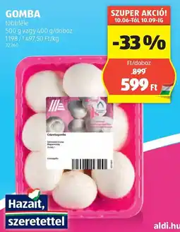 ALDI Gomba ajánlat