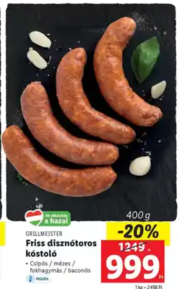 Lidl Grillmeister Friss disznótoros kóstoló ajánlat