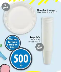 Tedi Eldobható tányér ajánlat