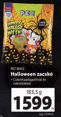 Lidl PEZ MAXI Halloween zacskó ajánlat