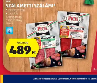 ALDI Pick szalametti szalámi ajánlat