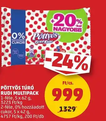 PENNY Pöttyös túró rudi multipack ajánlat