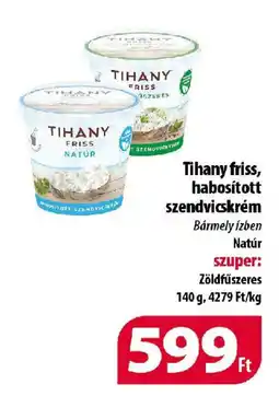 Coop Tihany friss, habosított szendvicskrém ajánlat