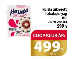 Coop Hulala cukrozott habalapanyag ajánlat
