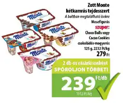 Coop Zott Monte kétkamrás tejdesszert ajánlat