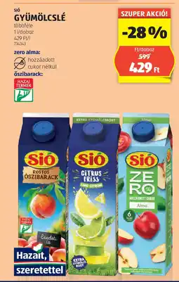ALDI Sió gyümölcslé ajánlat