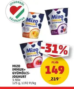 PENNY Mizo immun+ gyümölcsjoghurt ajánlat
