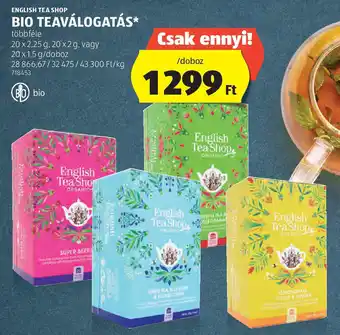 ALDI English Tea Shop bio teaválogatás ajánlat