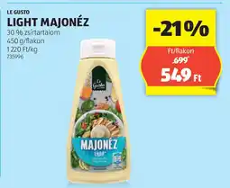 ALDI Le Gusto light majonéz ajánlat