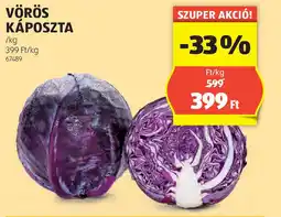 ALDI VÖRÖS KÁPOSZTA ajánlat