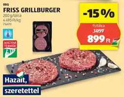 ALDI BBQ friss grillburger ajánlat