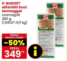 Interspar S-BUDGET elősütött buci lenmaggal ajánlat
