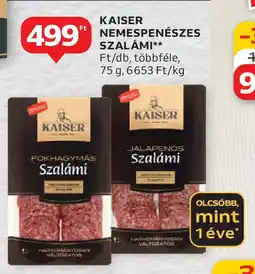 Auchan Kaiser nemespenészes szalámi ajánlat