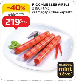 Auchan Pick műbeles virsli ajánlat