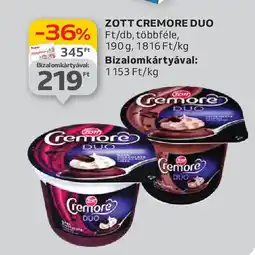 Auchan Zott cremore duo ajánlat