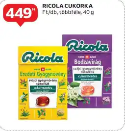 Auchan Ricola cukorka ajánlat