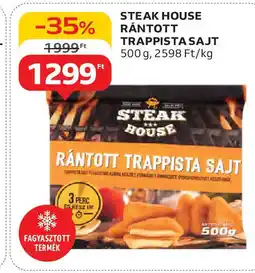 Auchan Steak house rántott trappista sajt ajánlat