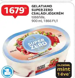 Auchan Gelatiamo super zero családi jégkrém ajánlat