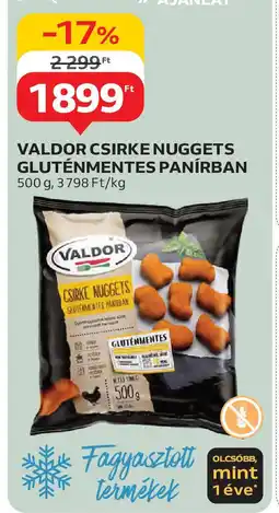 Auchan Valdor csirke nuggets gluténmentes panírban ajánlat