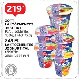 Auchan Zott laktózmentes joghurt ajánlat