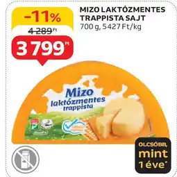 Auchan Mizo laktózmentes trappista sajt ajánlat